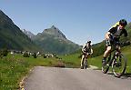 Mountainbiker in Aktion