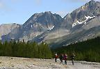 Mountainbiker in den Alpen