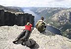 Wanderer am Lyse-Fjord (Norwegen)