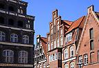 Historische Gebäude in der Altstadt von Lüneburg, Niedersachsen
