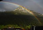 Regenbogen vor dem Rubihorn bei Oberstdorf, Bayern