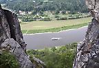 Blick von der Basteibrücke auf die Elbe, Sächsische Schweiz