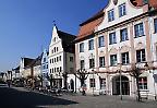Gebäude in der historischen Altstadt von Günzburg, Bayern