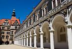 Im Stallhof des Dresdner Residenzschlosses, Blick auf den Georgenbau, Dresden