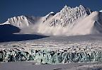 Gletscherzunge des Fridtjovbreen vor dem Hanekammen, Spitzbergen (Norwegen)