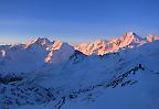 Sonnenaufgang an der Weißkugel, Ötztaler Alpen (Österreich/Italien)