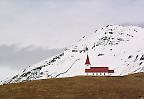 Kirche in Vík í Mýrdal am Südzipfel der Insel (Island)