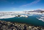 Gletscherlagune Jökulsárlón im Süden der Insel (Island)