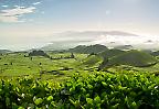 Landschaft auf der Nordseite der Insel Sao Miguel, Azoren (Portugal)