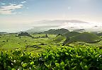 Landschaft auf der Nordseite der Insel Sao Miguel, Azoren (Portugal)