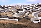 Eisfelder im Landmannalaugar, Südwest-Island (Island)
