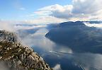 Blick auf den Lysefjord, gesehen vom Prekestolen (Norwegen)