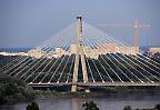 Moderne Brücke über die Weichsel, Warschau (Polen)