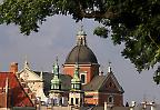 Blick von der Wawel auf die Dächer der Altstadt von Krakau (Polen)