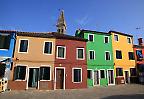 Farbige Gebäude auf Burano, Venetien (Italien)