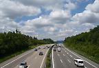 Autobahn südlich von Stuttgart, Baden-Württemberg (Deutschland)