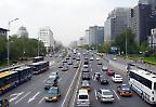 Verkehr in der Innenstadt von Peking (China)